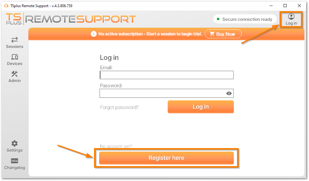 Register button