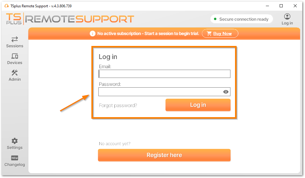 Register menu